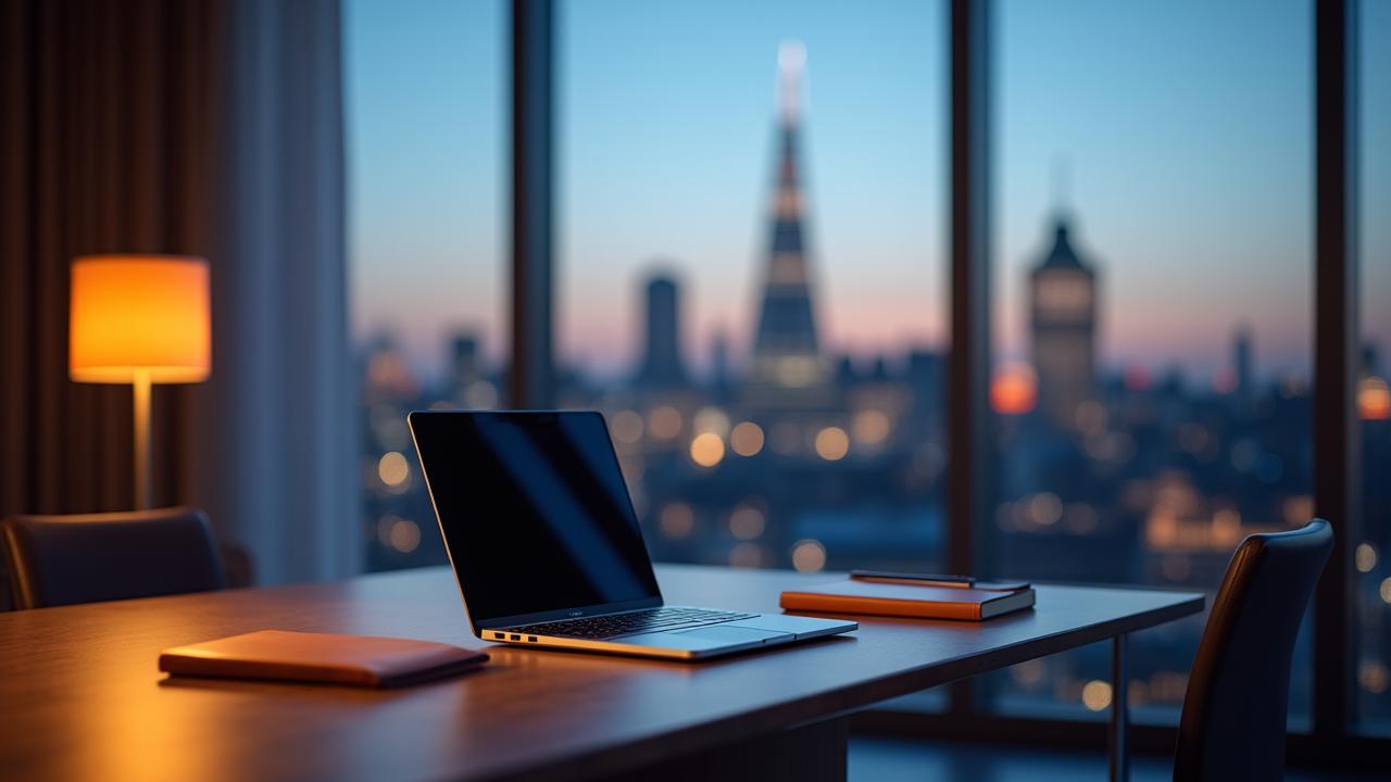 Executive professional in a sophisticated modern Sheffield office